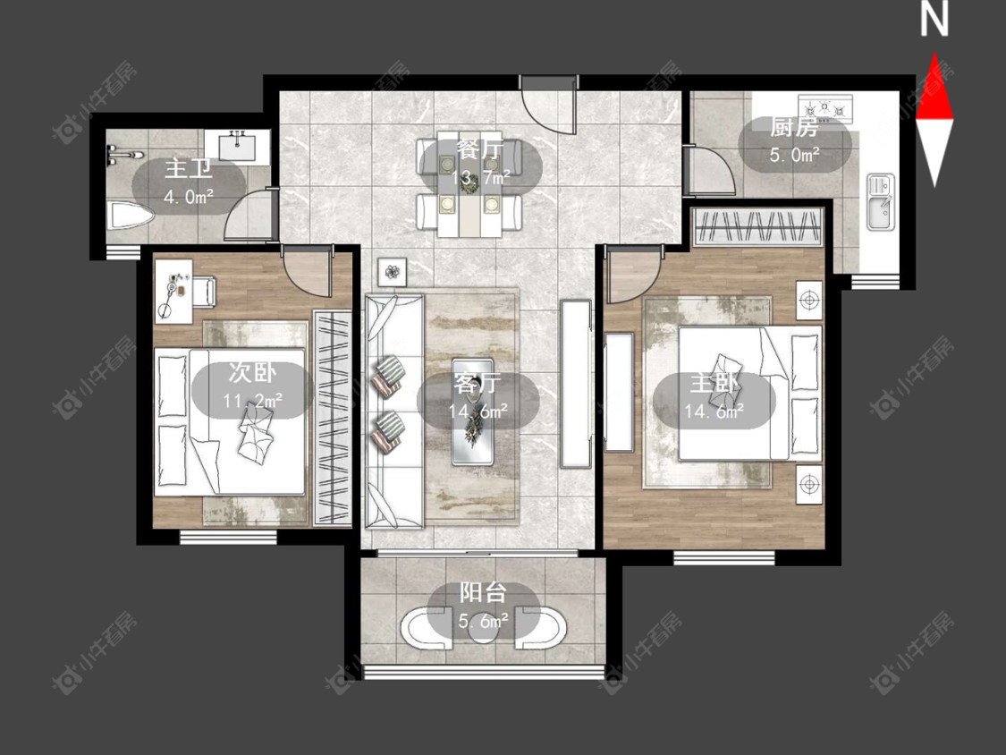 常州御河湾在售二手房源户型图_小牛看房