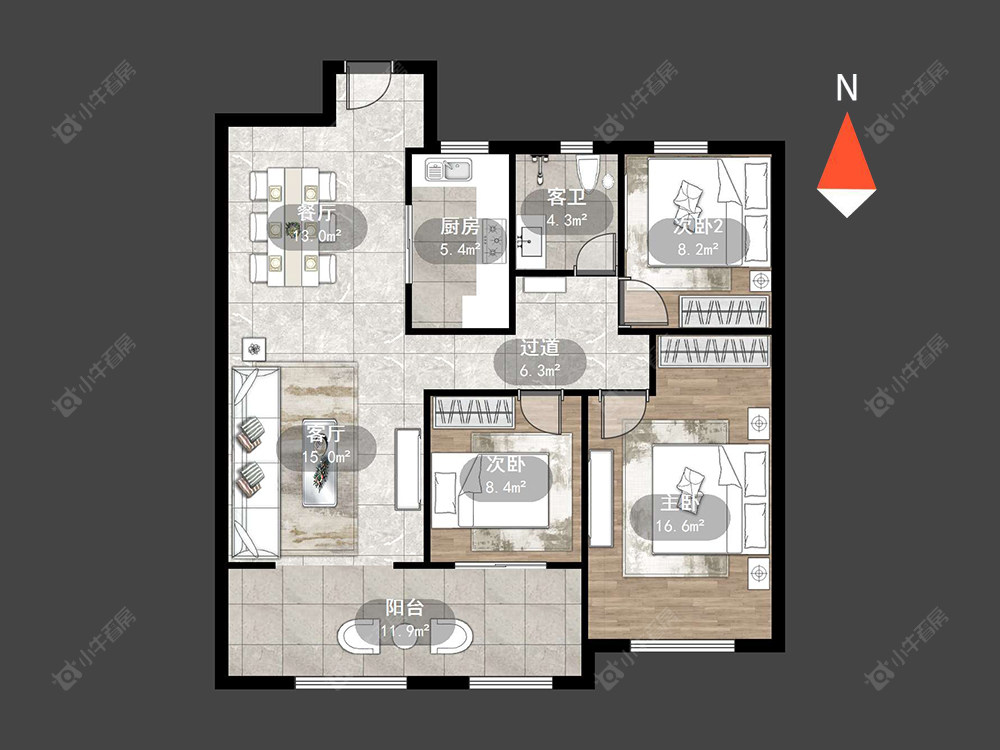 常州常发珑玥在售二手房源户型图_小牛看房