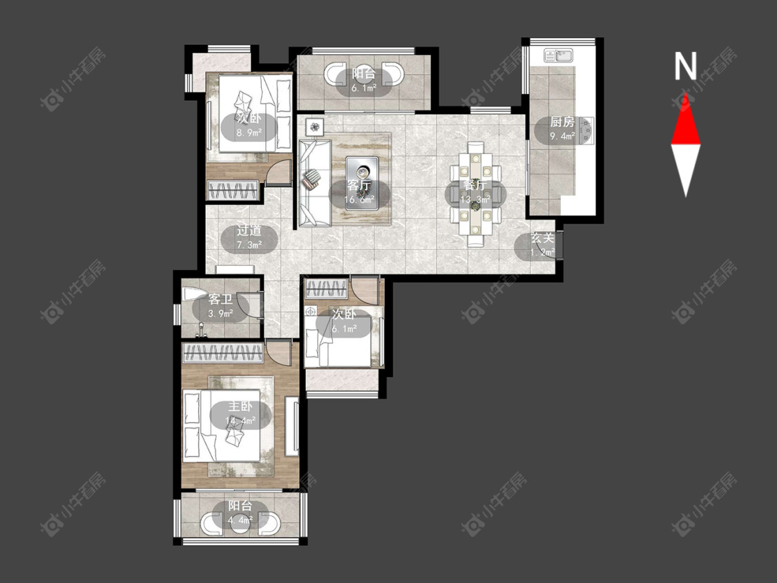 常州云山诗意在售二手房源户型图_小牛看房