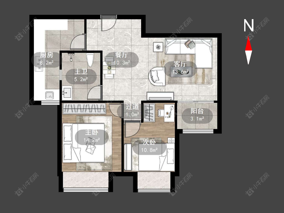 常州朗诗競园在售二手房源户型图_小牛看房
