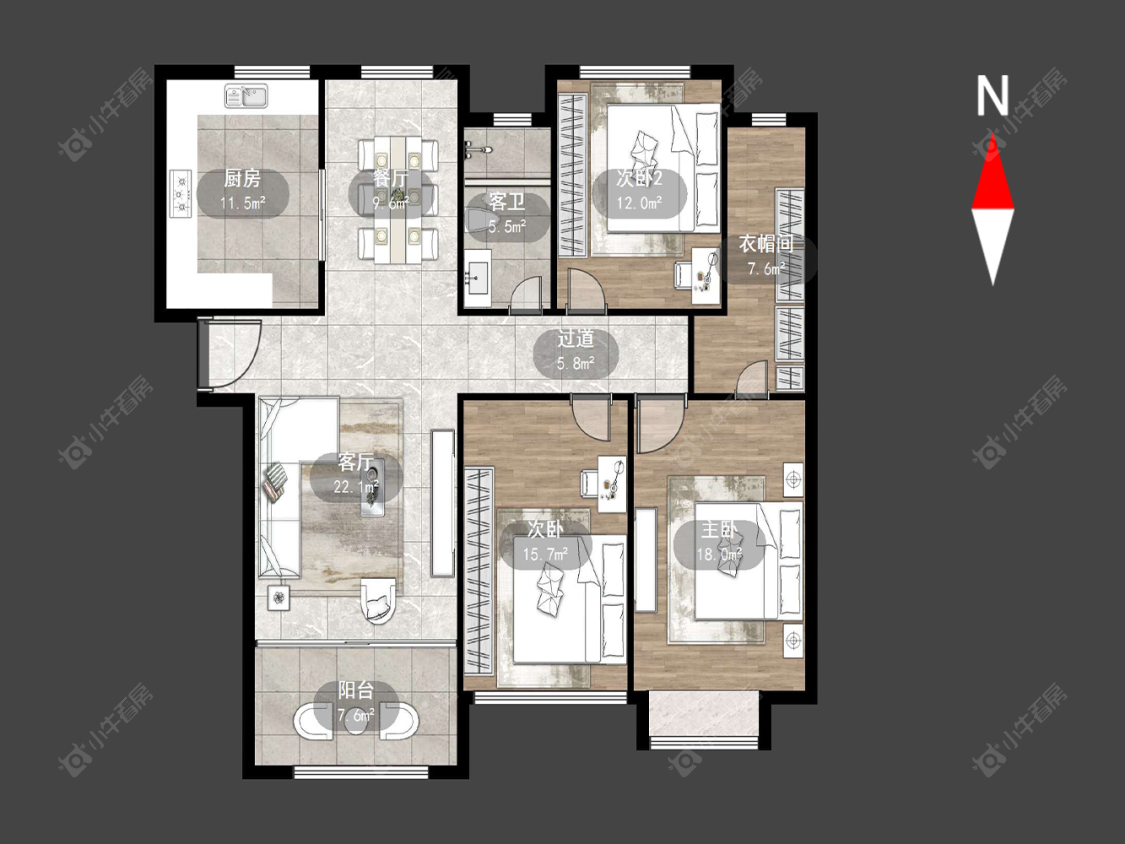 常州大名城西区在售二手房源户型图_小牛看房