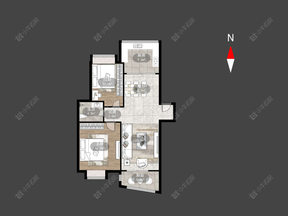 常州燕阳花园在售二手房源户型图_小牛看房