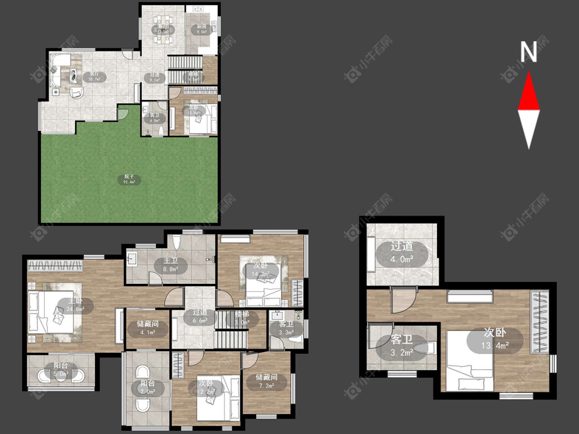 常州莱蒙城别墅区在售二手房源户型图_小牛看房