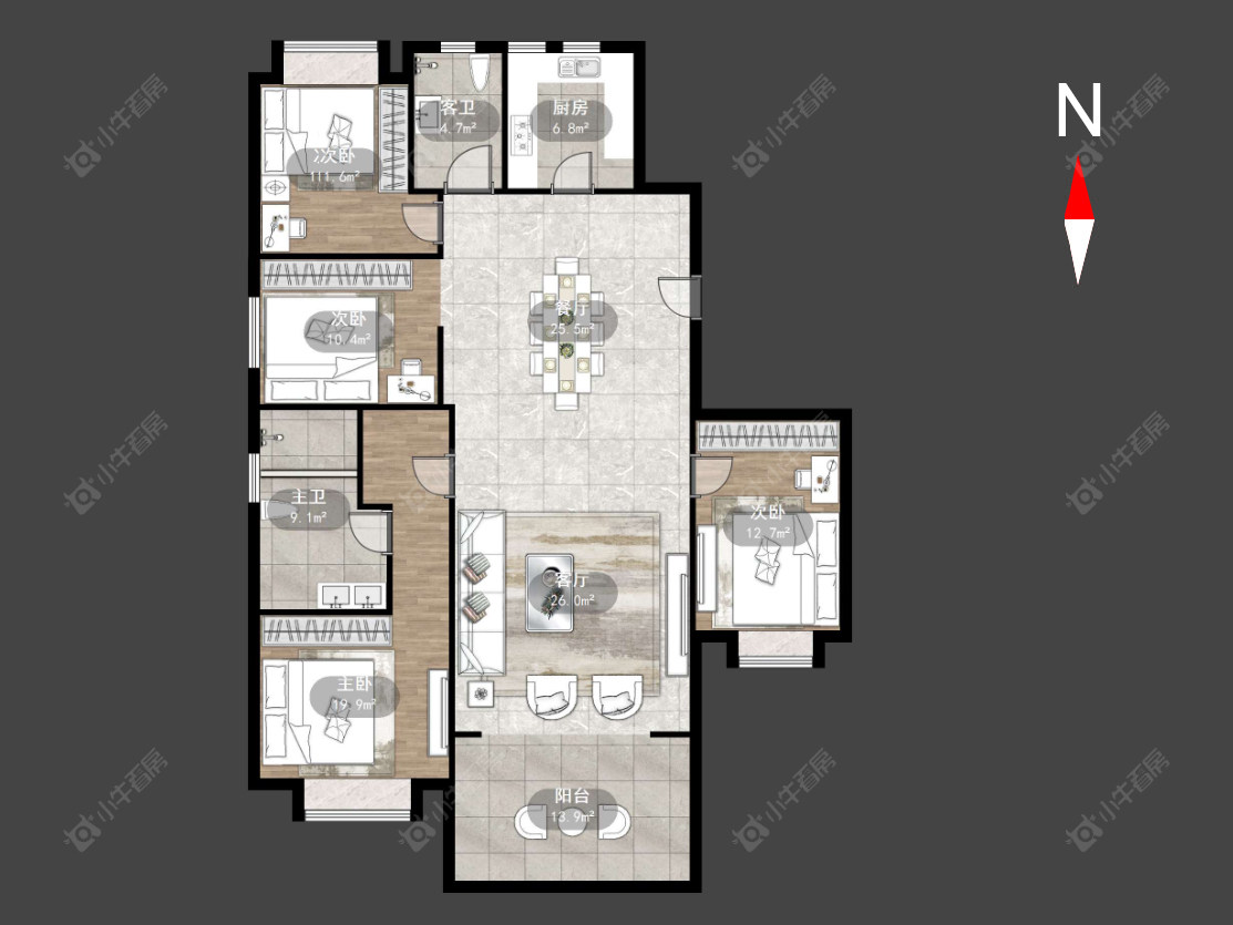 常州华润润府在售二手房源户型图_小牛看房