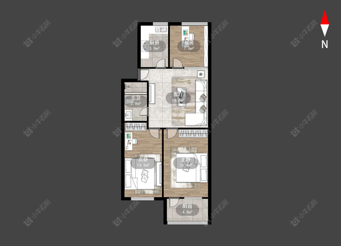 浦南新村房源户型图 常州浦南新村在售二手房源户型图_小牛看房