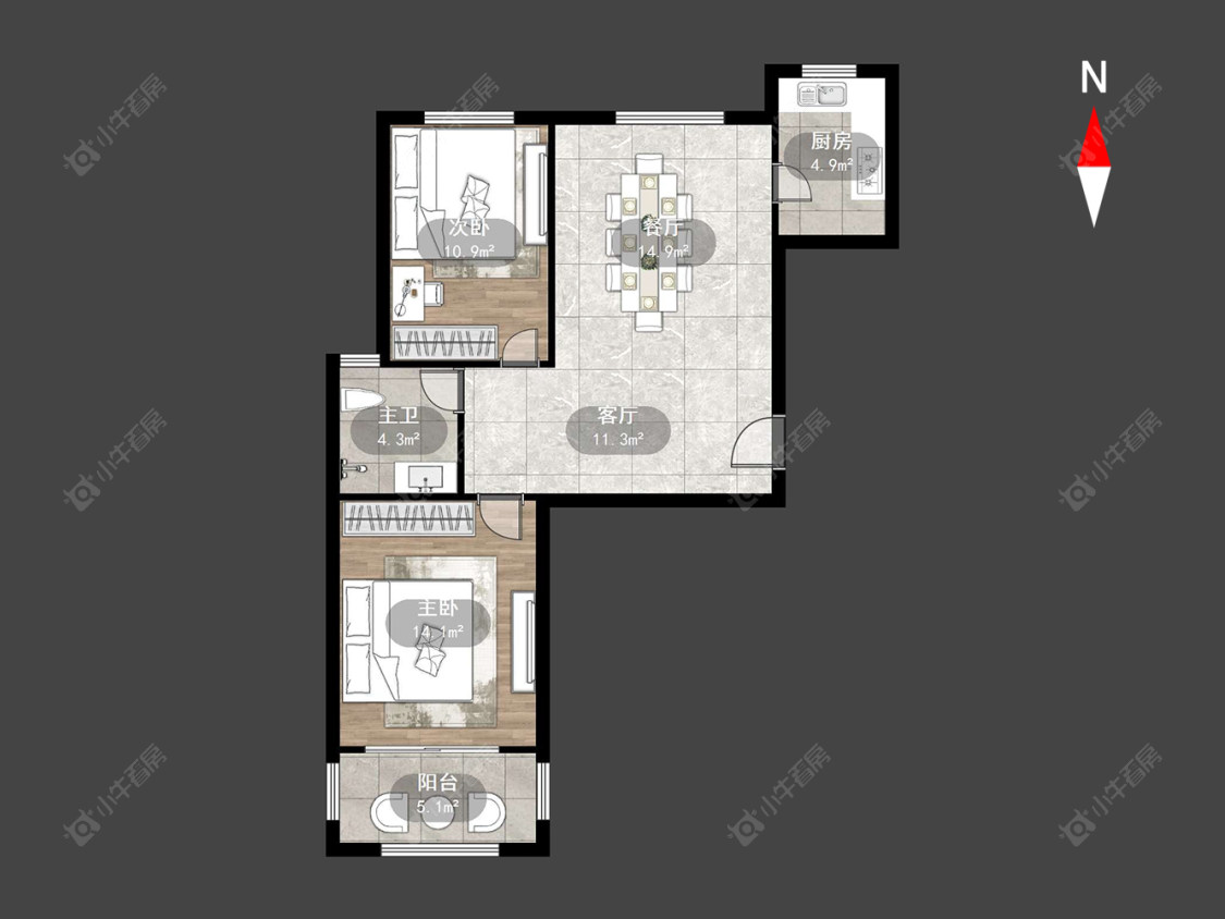 常州锦阳花苑在售二手房源户型图_小牛看房