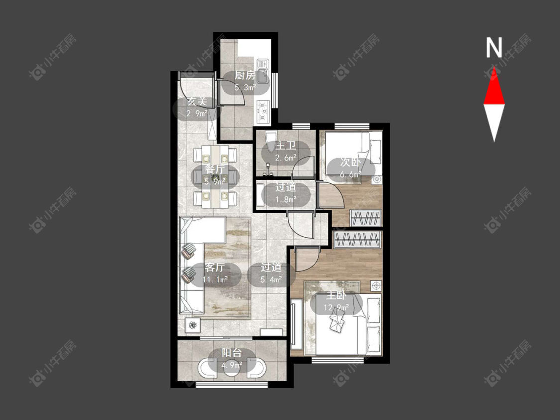 常州临津花园在售二手房源户型图_小牛看房