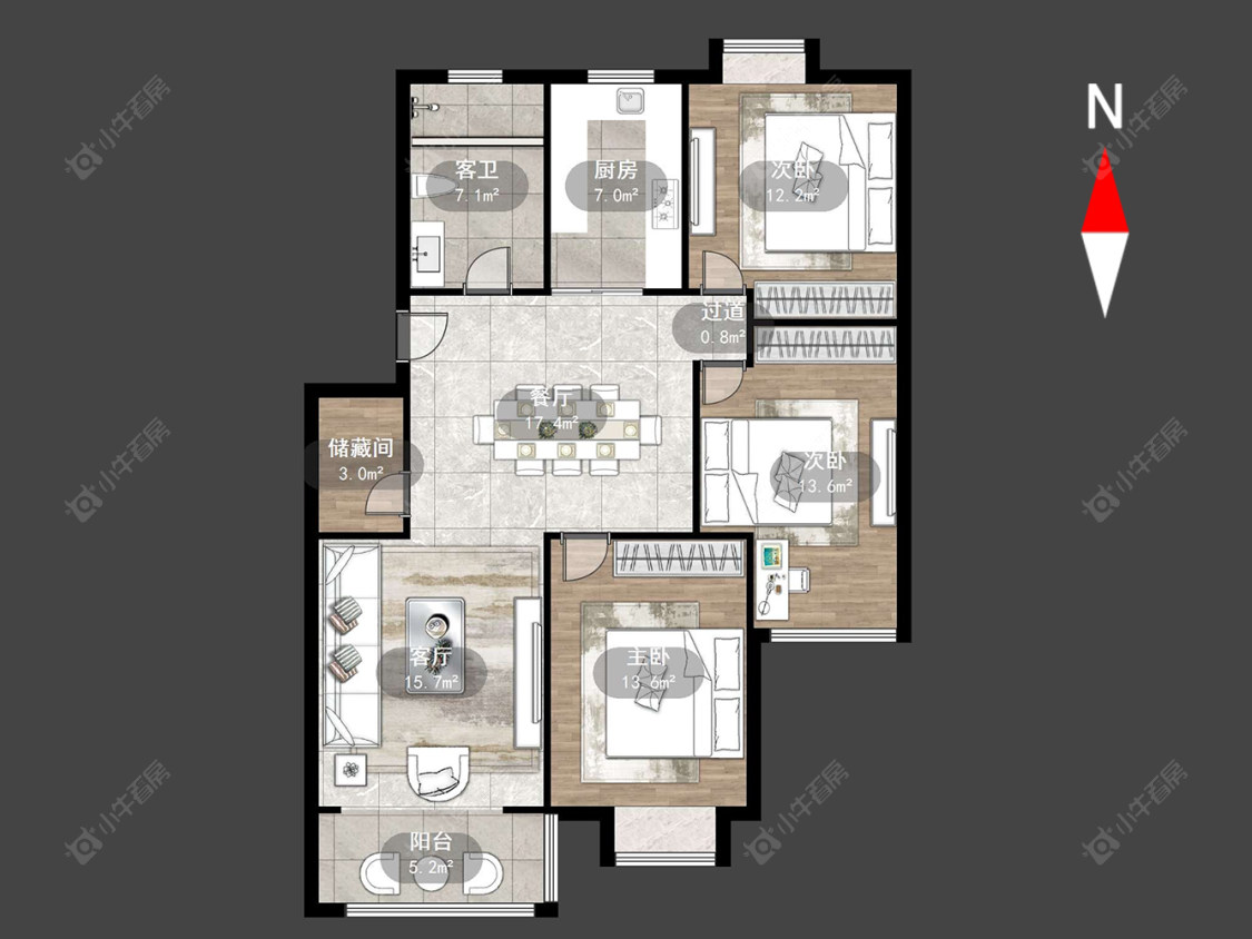 河苑家园二期房源户型图 常州河苑家园二期在售二手房源户型图_小牛看房