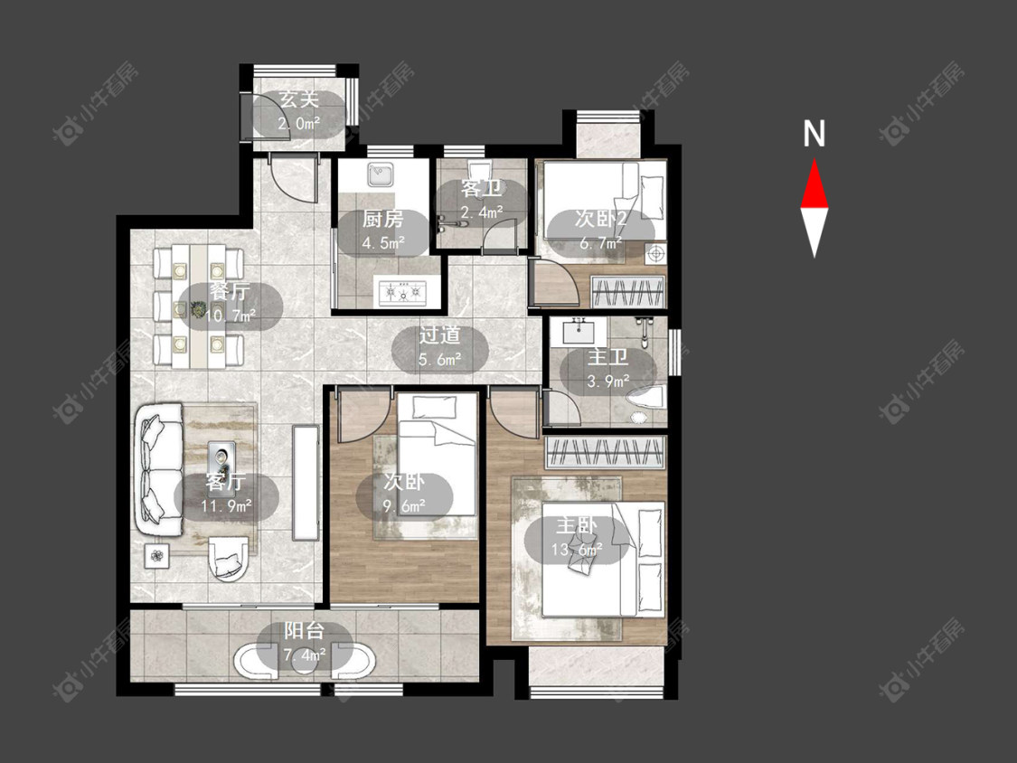 常州光明当代拾光里在售二手房源户型图_小牛看房
