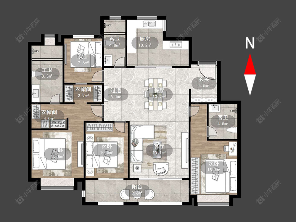 常州璞樾春秋在售二手房源户型图_小牛看房