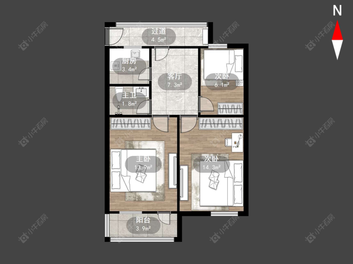 常州机械新村在售二手房源户型图_小牛看房