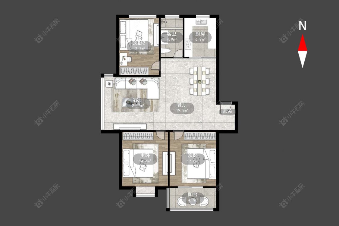 常州中凉新村六期在售二手房源户型图_小牛看房