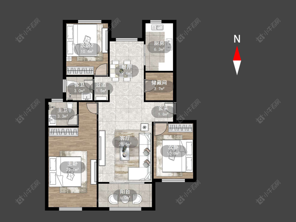 常州五兴苑在售二手房源户型图_小牛看房