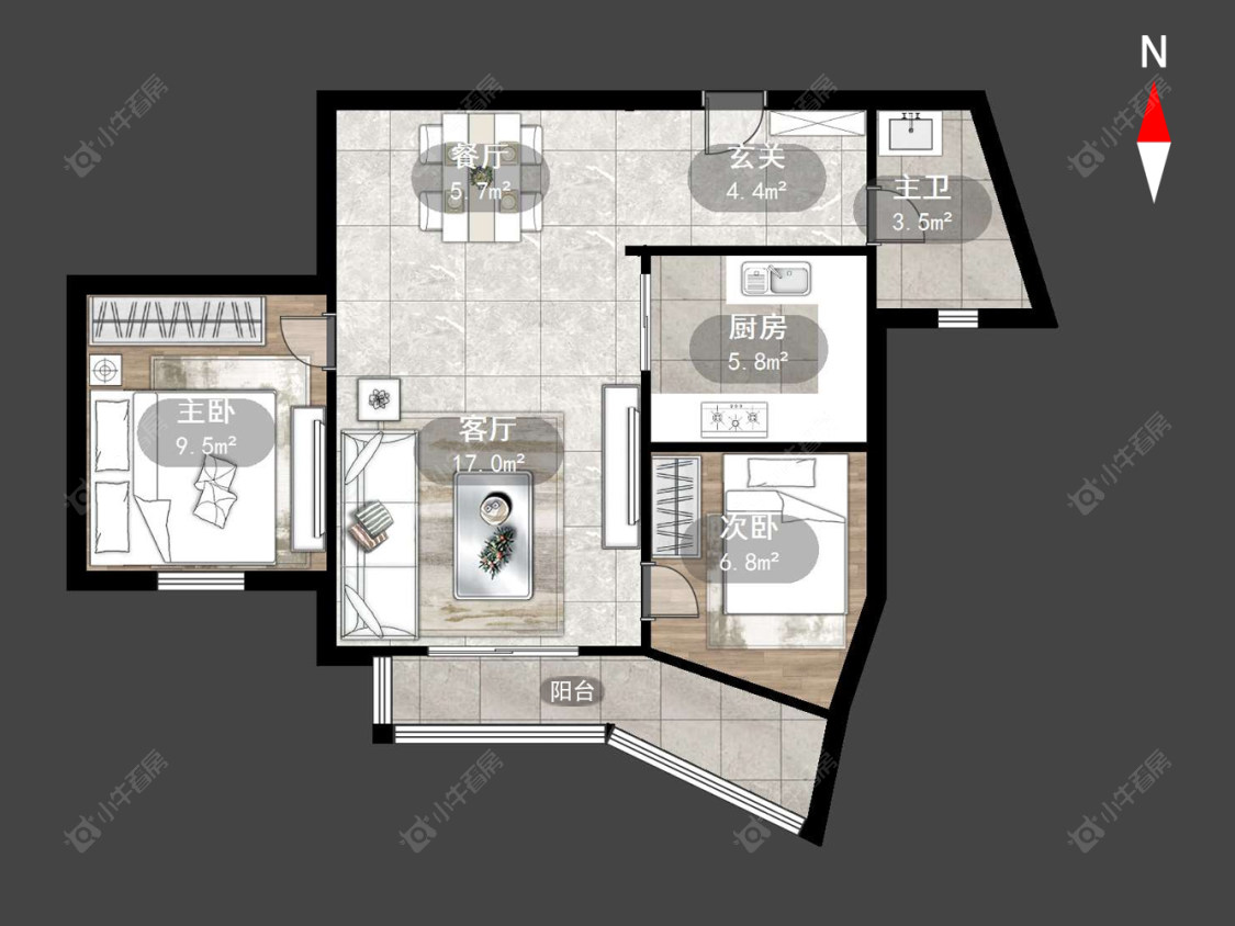 常州名骏家园在售二手房源户型图_小牛看房