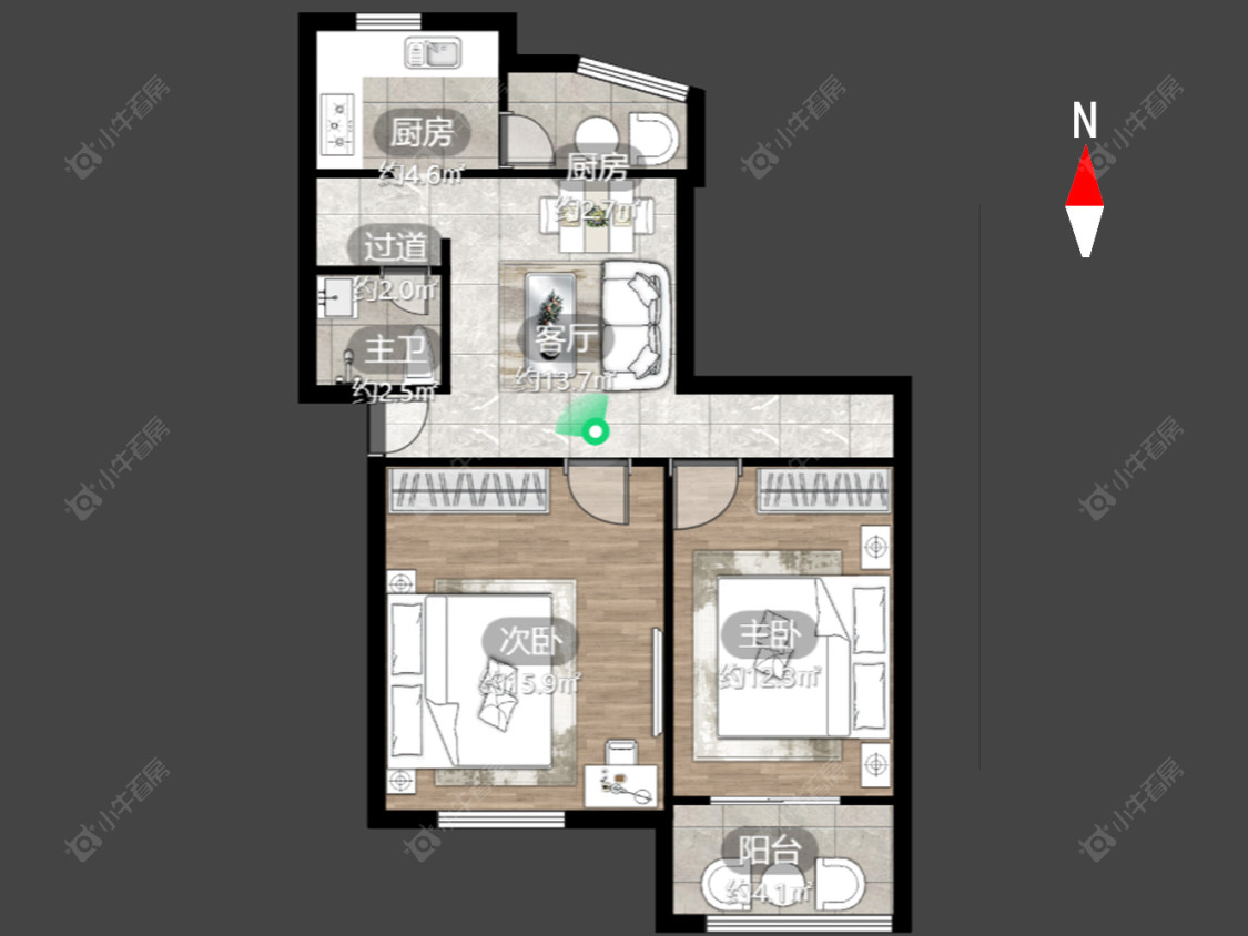 常州浦南新村在售二手房源户型图_小牛看房