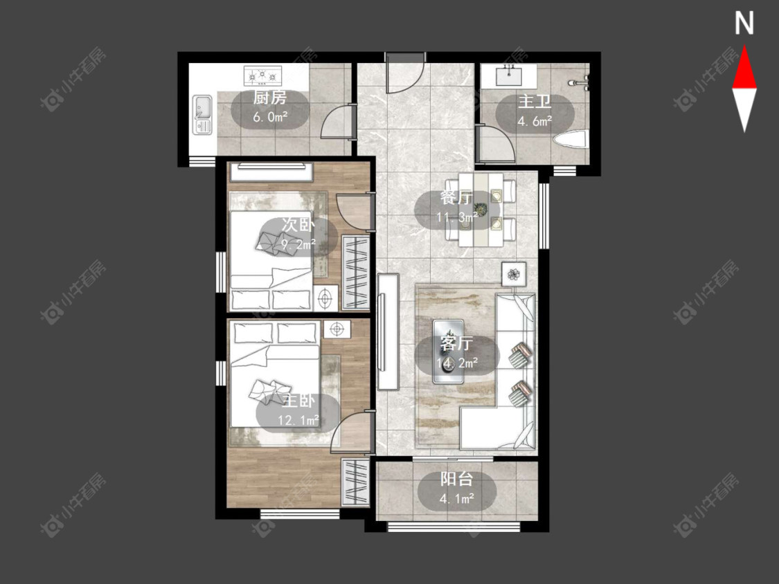 常州凯悦中心在售二手房源户型图_小牛看房