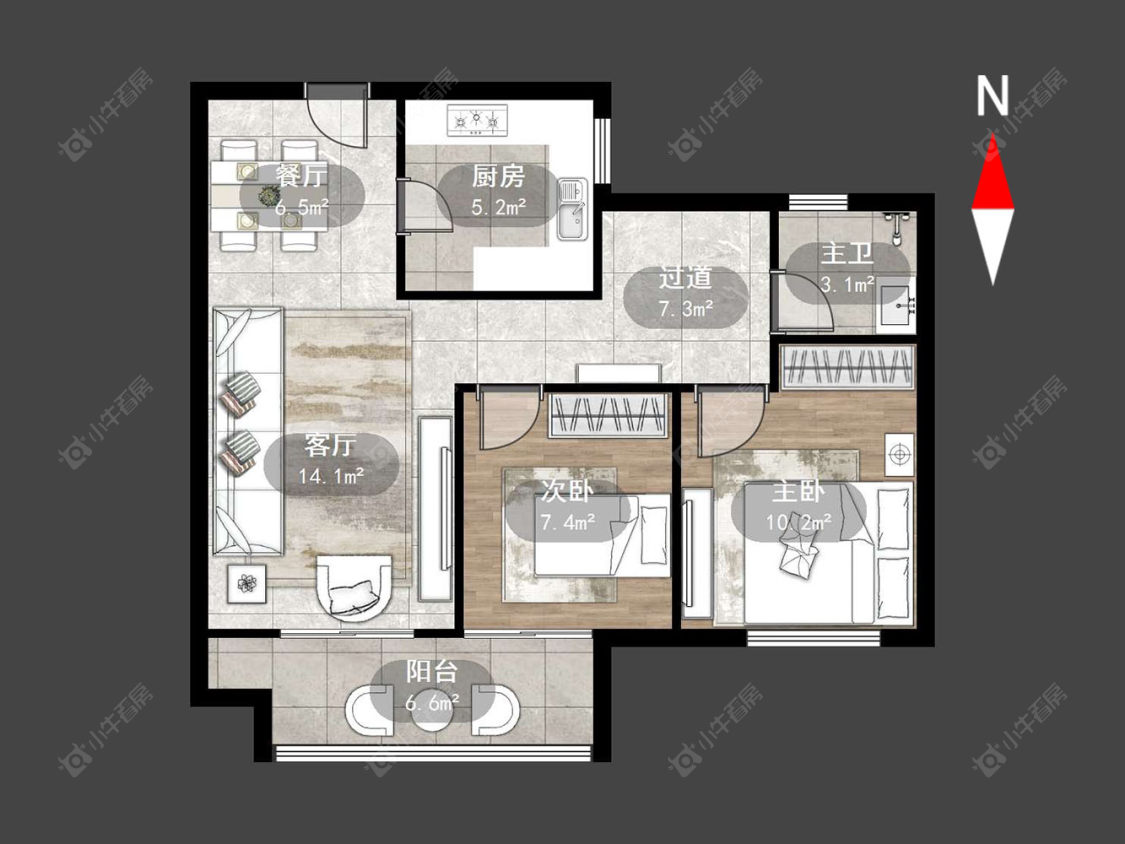 常州观湖名轩在售二手房源户型图_小牛看房