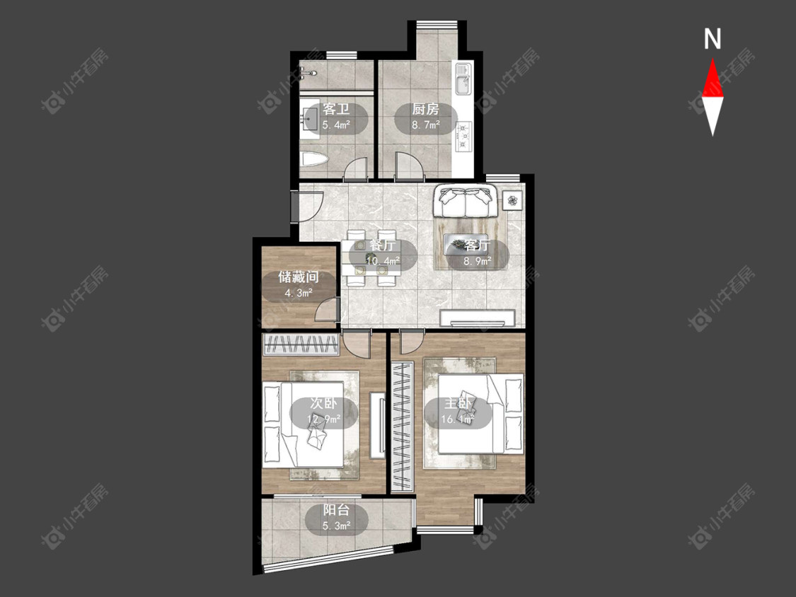 常州河苑家园二期在售二手房源户型图_小牛看房