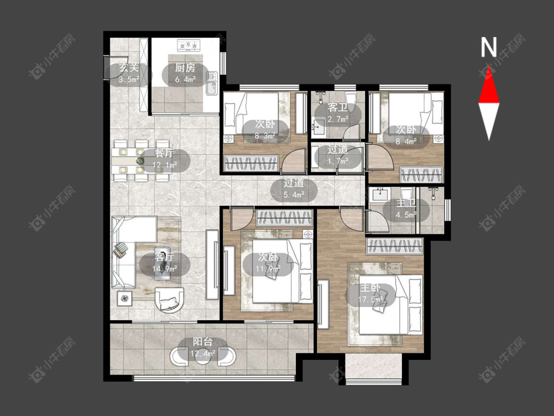 新城桃李郡房源户型图 常州新城桃李郡在售二手房源户型图_小牛看房