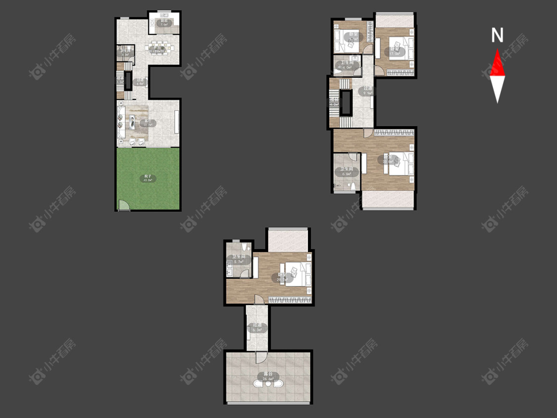 常州长宇棕榈湾别墅区在售二手房房源户型图_小牛看房