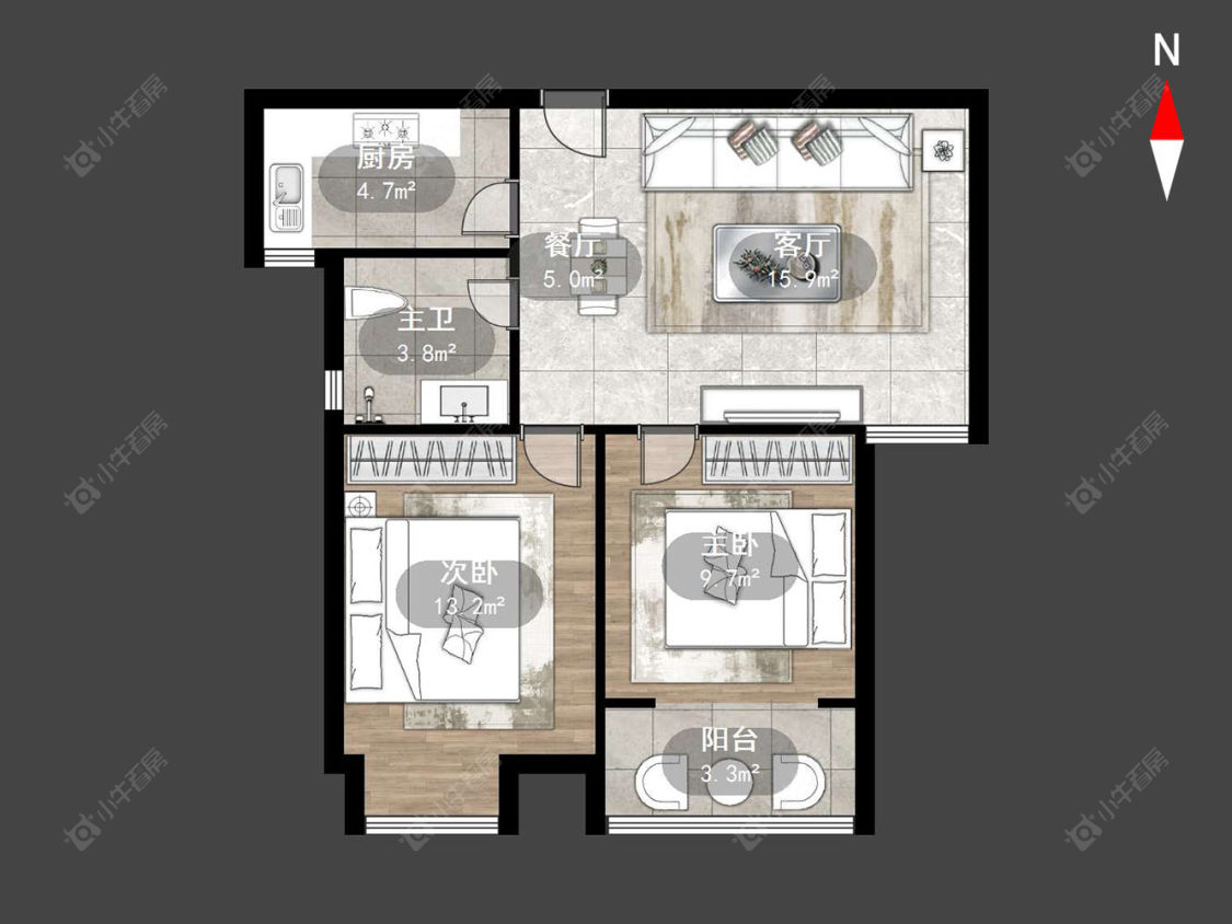 常州蓝天新苑在售二手房源户型图_小牛看房