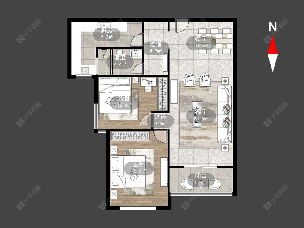常州星河国际一区在售二手房源户型图_小牛看房