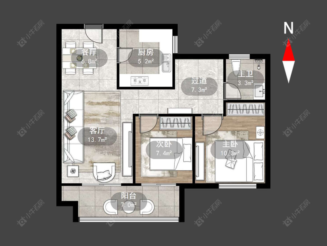 常州观湖名轩在售二手房源户型图_小牛看房