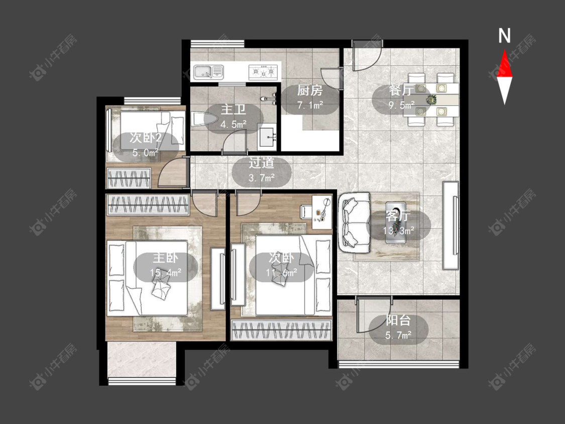 常州弘阳上城在售二手房源户型图_小牛看房