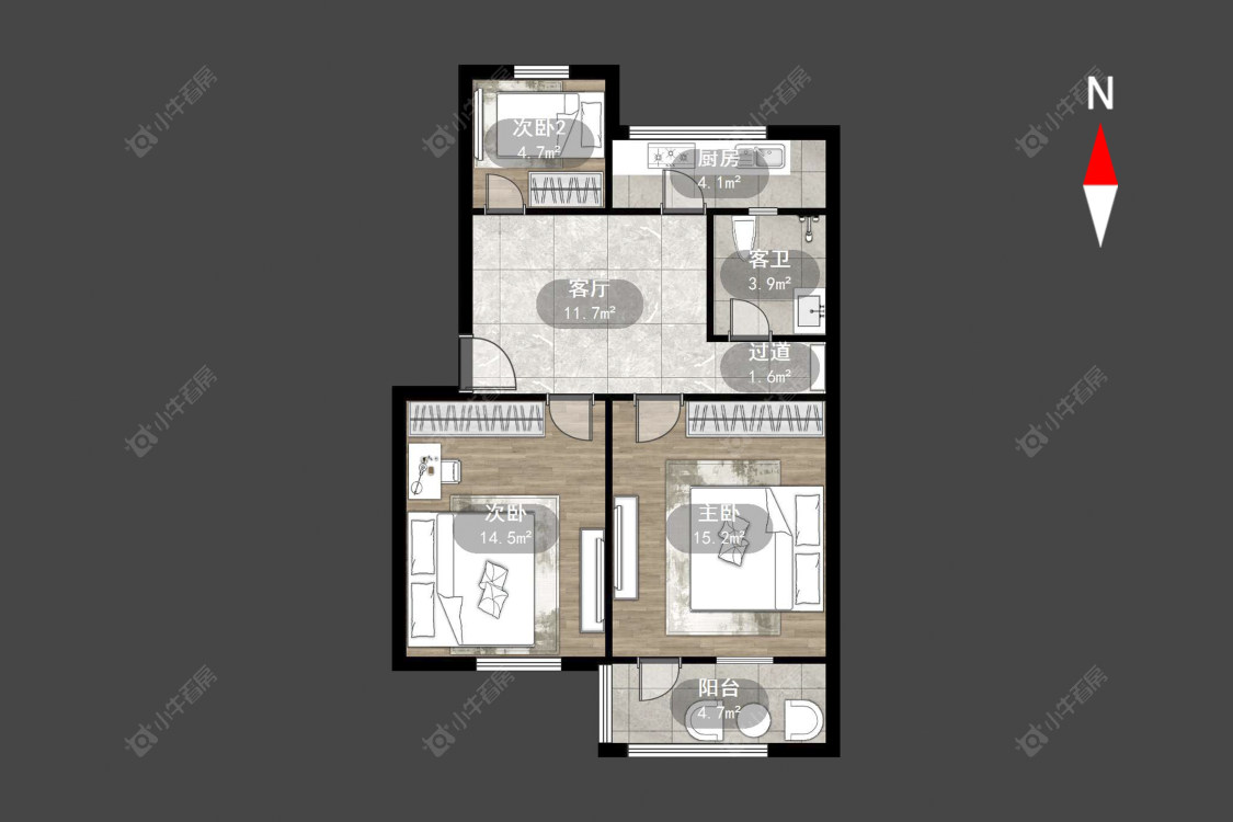常州武柴新村在售二手房源户型图_小牛看房