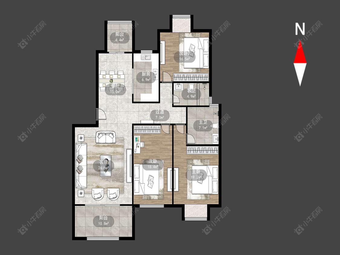 大名城西区房源户型图 常州大名城西区在售二手房源户型图_小牛看房