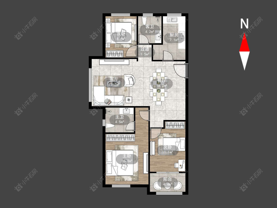 常州临津花园在售二手房源户型图_小牛看房