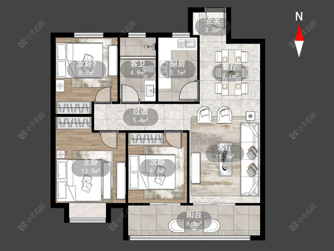 常州东方君开在售二手房源户型图_小牛看房