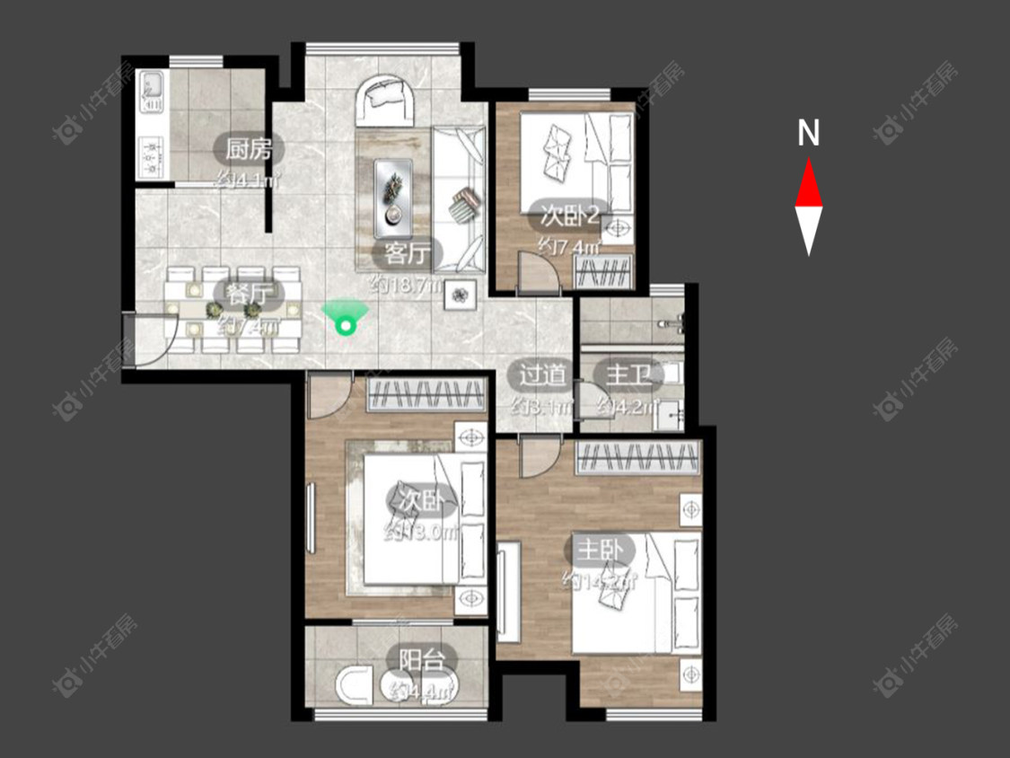 锦海星城一期房源户型图 常州锦海星城一期在售二手房源户型图_小牛看房