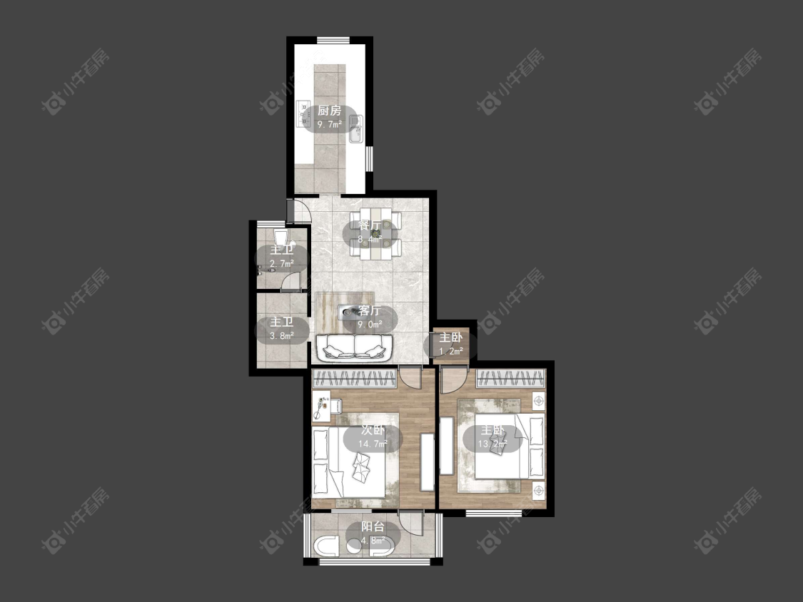 常州台阳小区在售二手房房源户型图_小牛看房