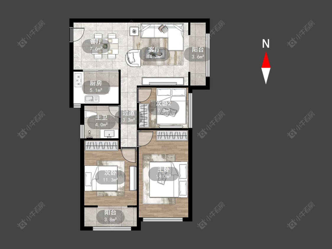 银河湾第一城二期房源户型图 常州银河湾第一城二期在售二手房源户型图_小牛看房