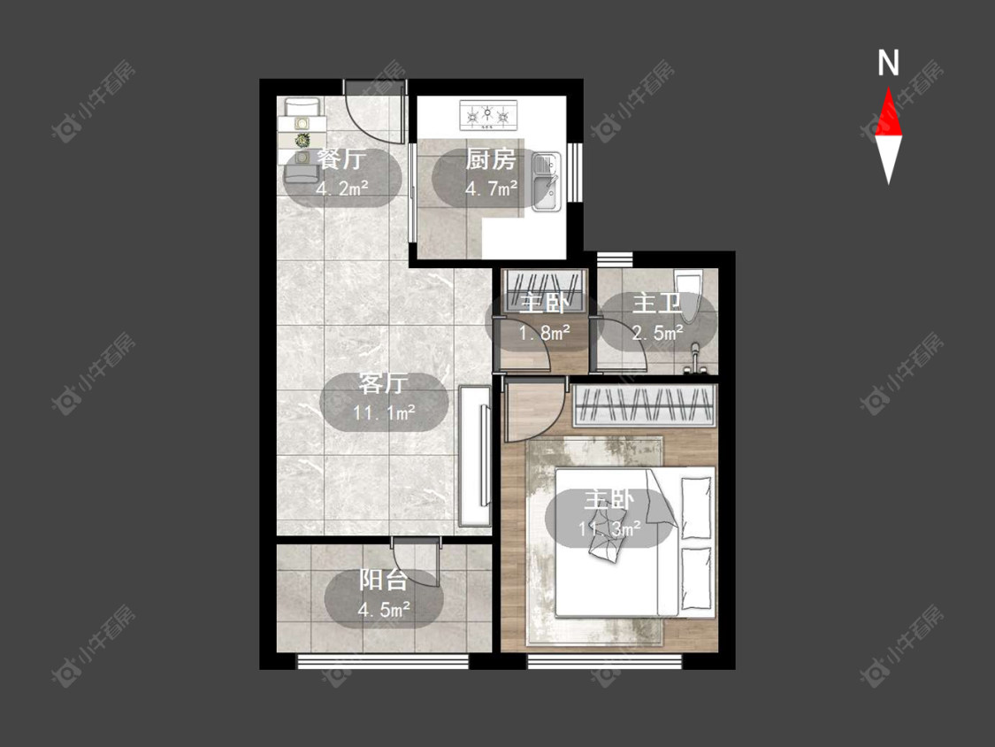 常州金地花苑在售二手房源户型图_小牛看房