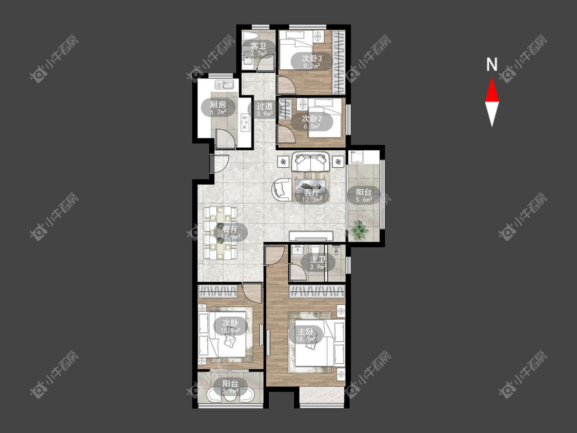 常州晋陵文锦在售二手房源户型图_小牛看房