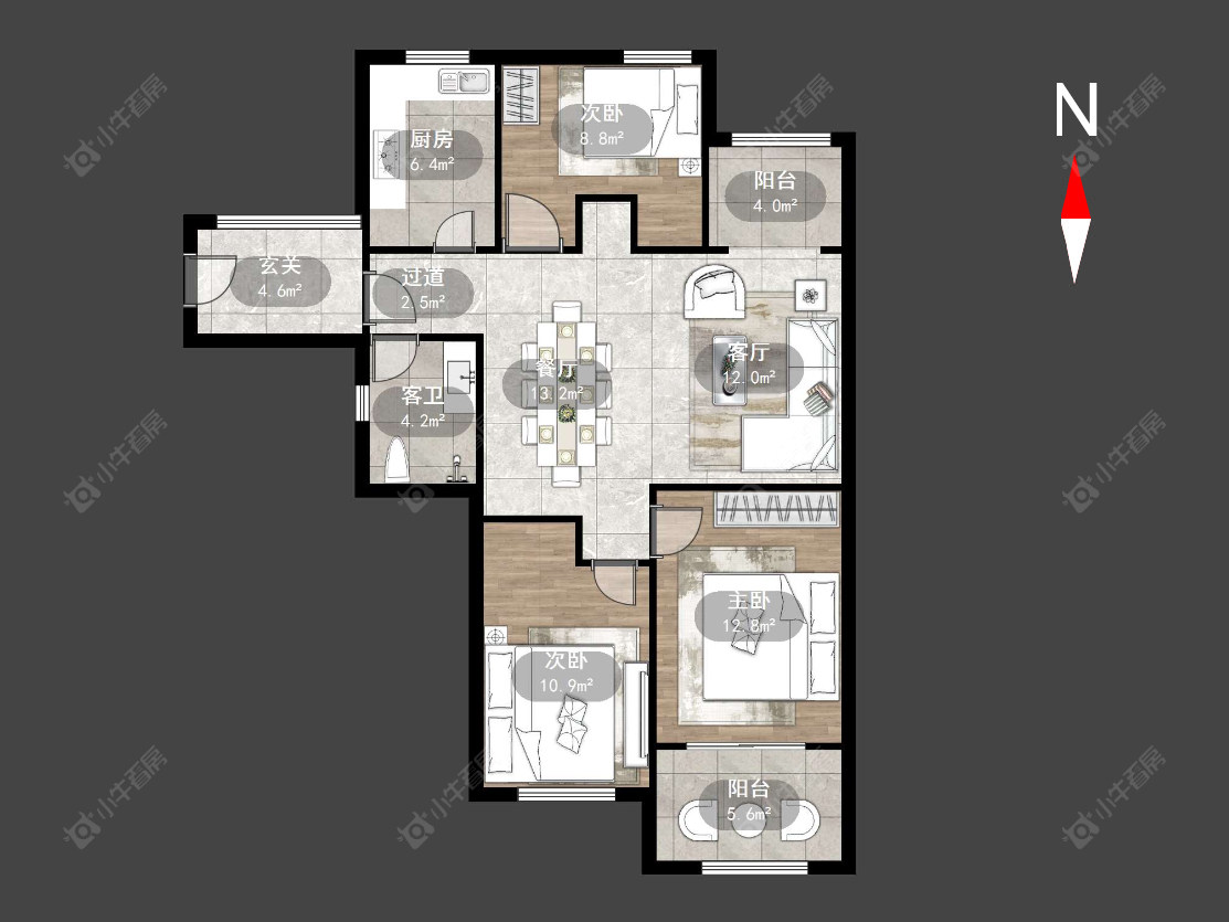 常州高成天鹅湖在售二手房源户型图_小牛看房