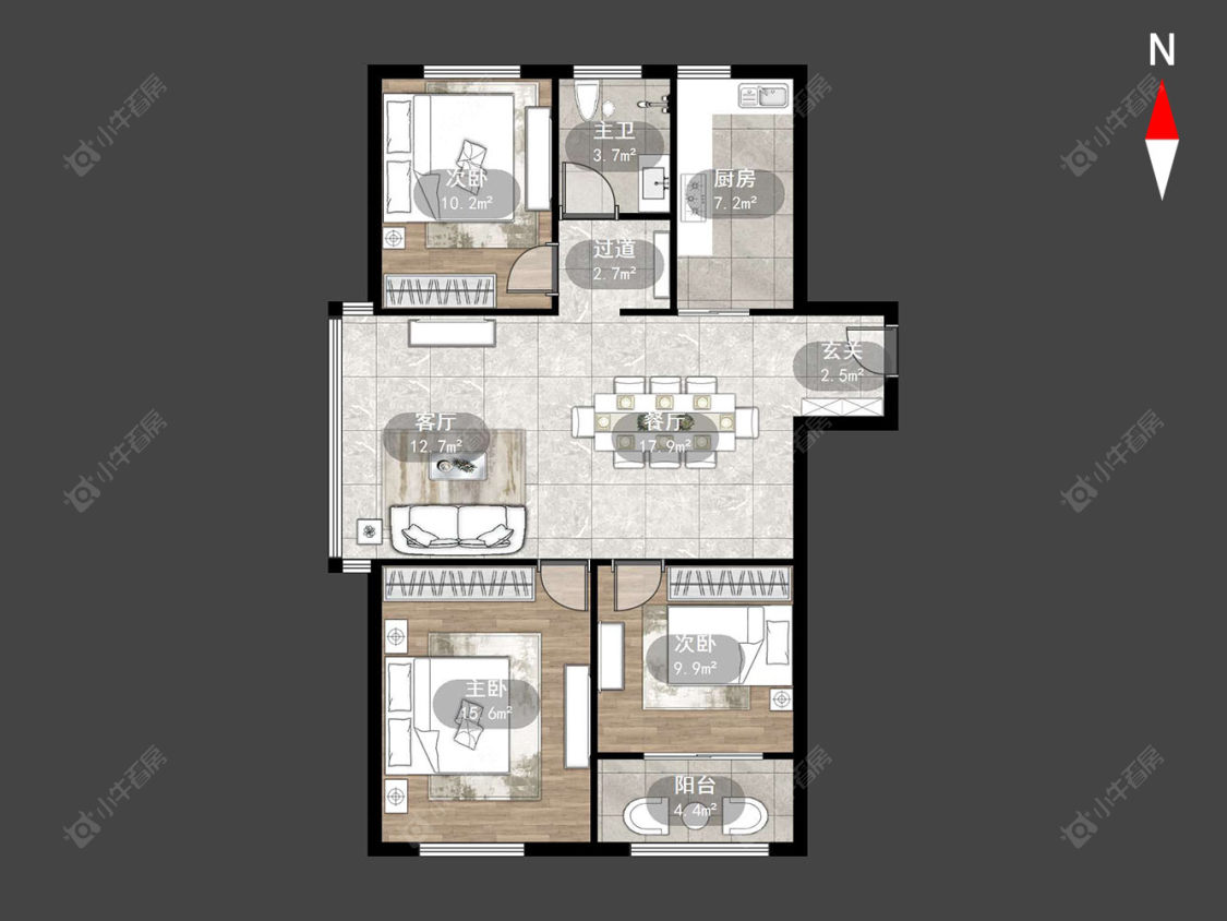 常州瑞宁新园在售二手房源户型图_小牛看房
