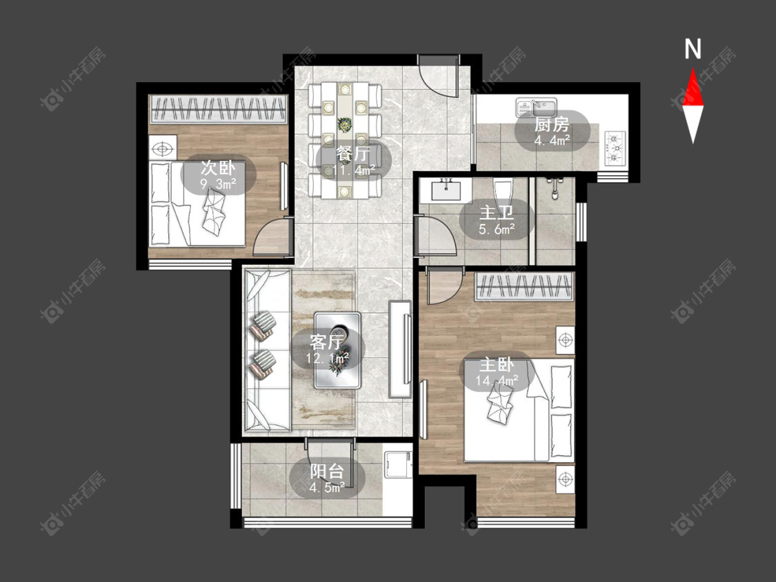 常州新城长岛在售二手房源户型图_小牛看房