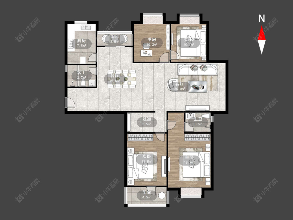常州香江华廷花园在售二手房源户型图_小牛看房
