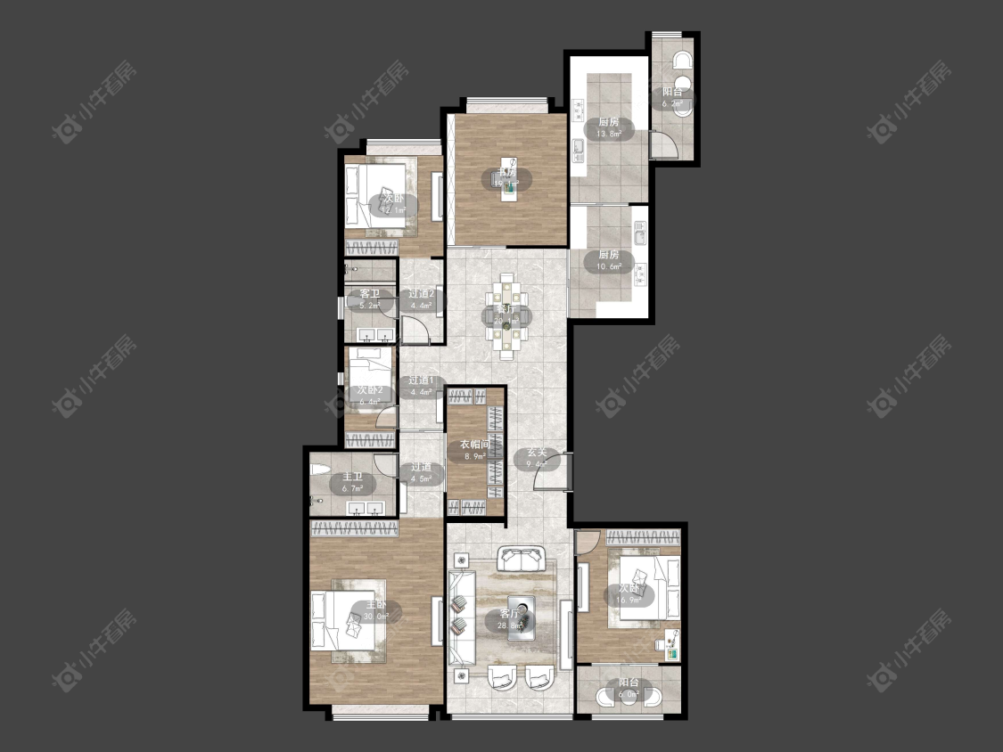 丹阳恒大名都二三期在售二手房源户型图_小牛看房
