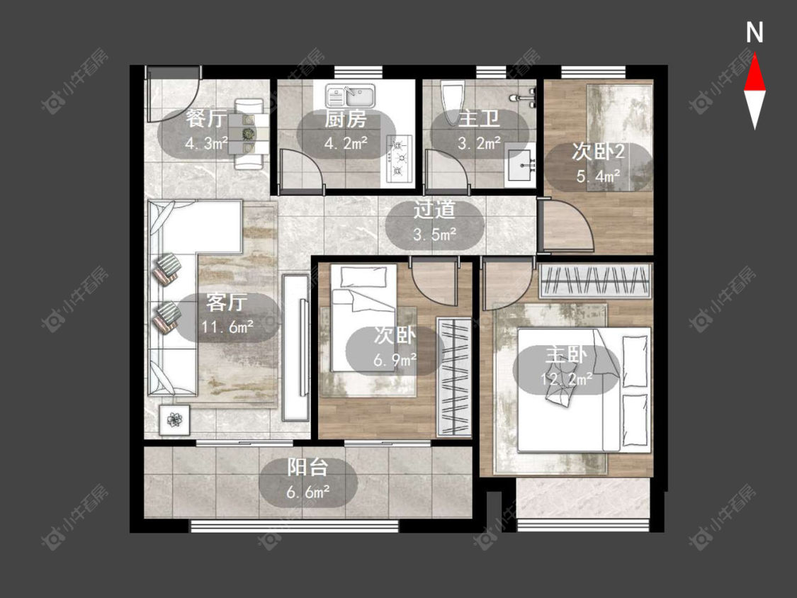 常州清云澜湾A区在售二手房源户型图_小牛看房