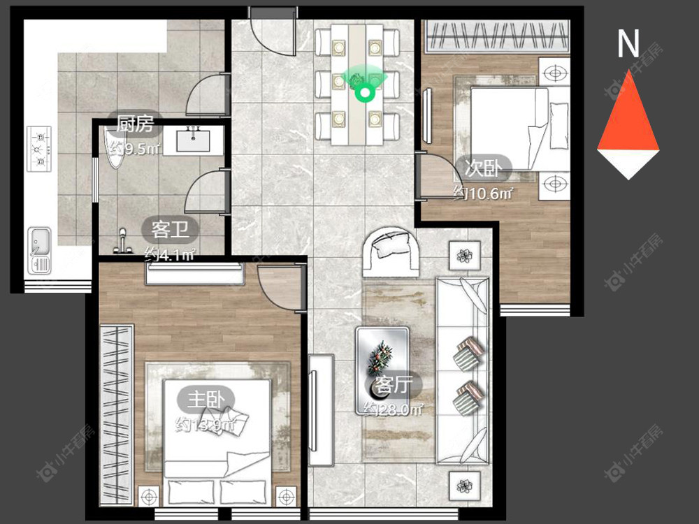 莱蒙城铂晶房源户型图 常州莱蒙城铂晶在售二手房源户型图_小牛看房