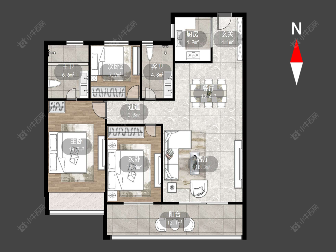 常州风华瓴著在售二手房源户型图_小牛看房