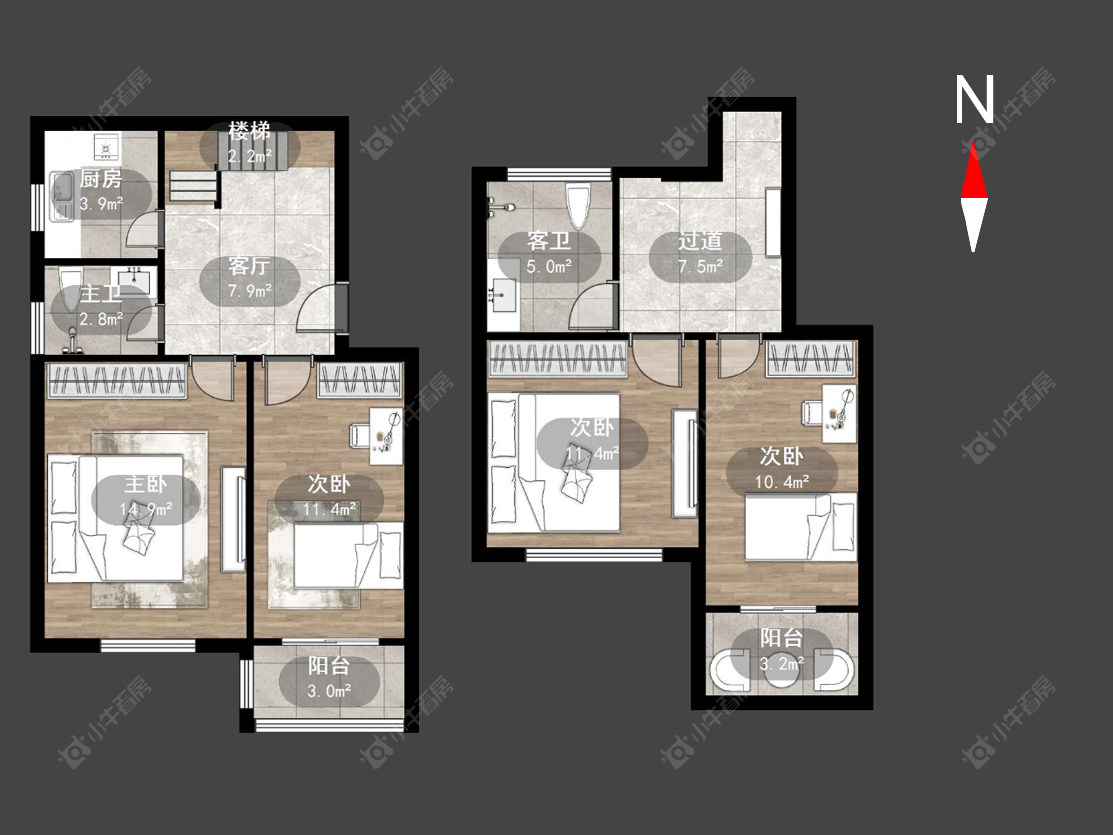 常州丽华二村在售二手房源户型图_小牛看房