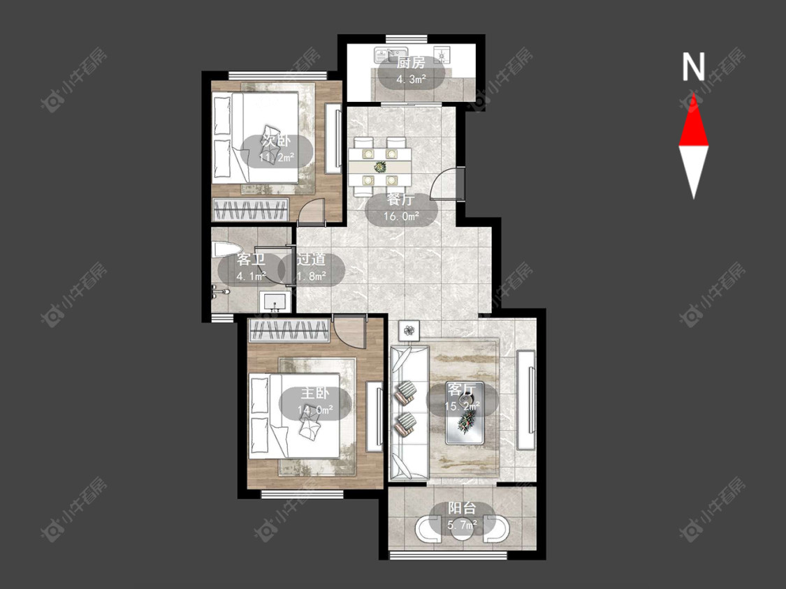 河苑家园南苑房源户型图 常州河苑家园南苑在售二手房源户型图_小牛看房