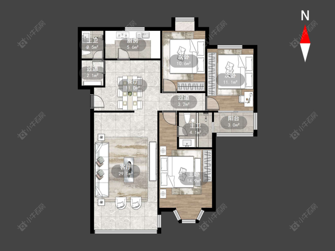 常州文亨花园在售二手房源户型图_小牛看房
