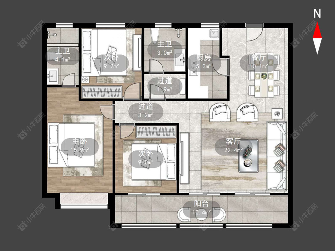 常州融信澜悦在售二手房源户型图_小牛看房