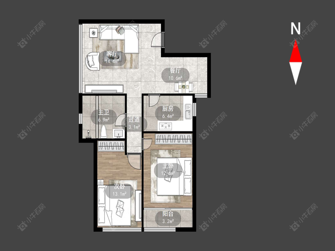 金百国际房源户型图 常州金百国际在售二手房源户型图_小牛看房